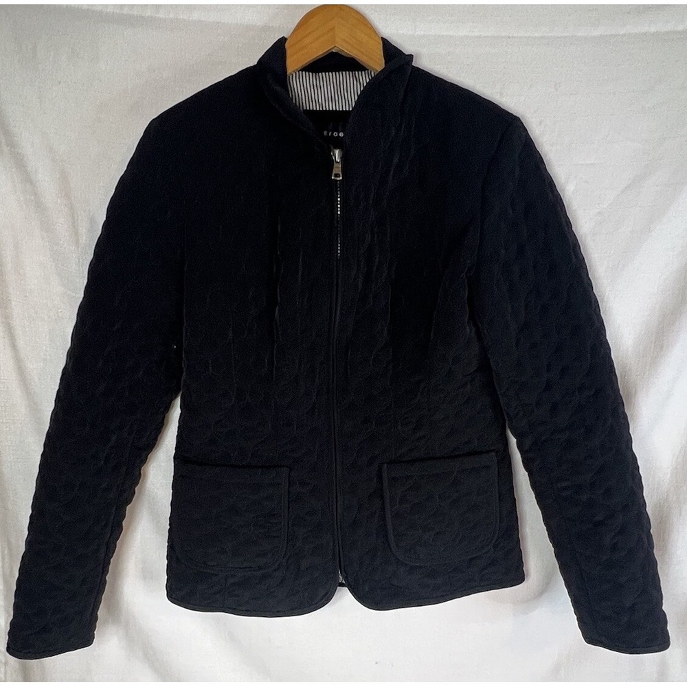 Womens Size Small Braetan Black Quilted Zip Up Jacket